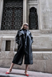 FAYE PLEATHER TRENCH