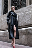 FAYE PLEATHER TRENCH
