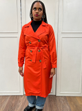 ZIA ORANGE TRENCH JACKET
