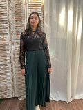 HUDAA PLEATED MIDI SKIRT