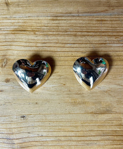 HEART-SHAPED GOLD EARRINGS