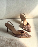 ROVA Sequin Kitten Heel