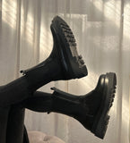 CALF LENGTH BLACK BOOTS