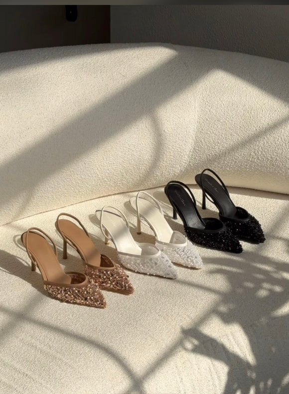 ROVA Sequin Kitten Heel