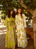 AVA LIME PLEATED MAXI