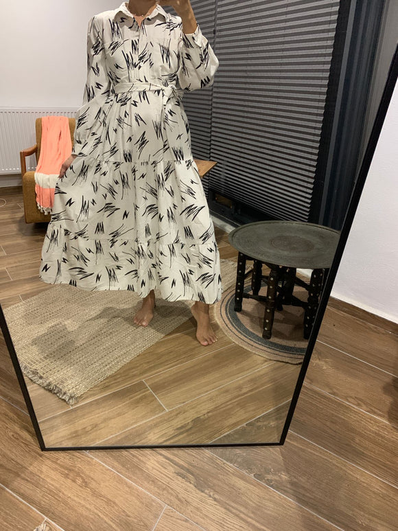 ANUSHKA TIER LINEN MAXI