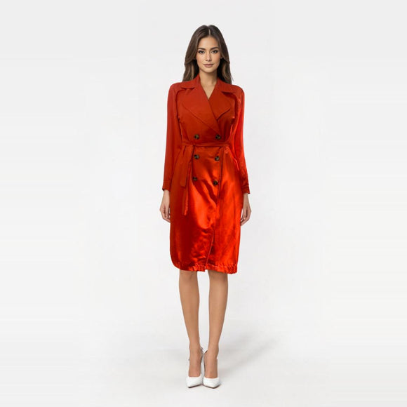 ZIA ORANGE TRENCH JACKET